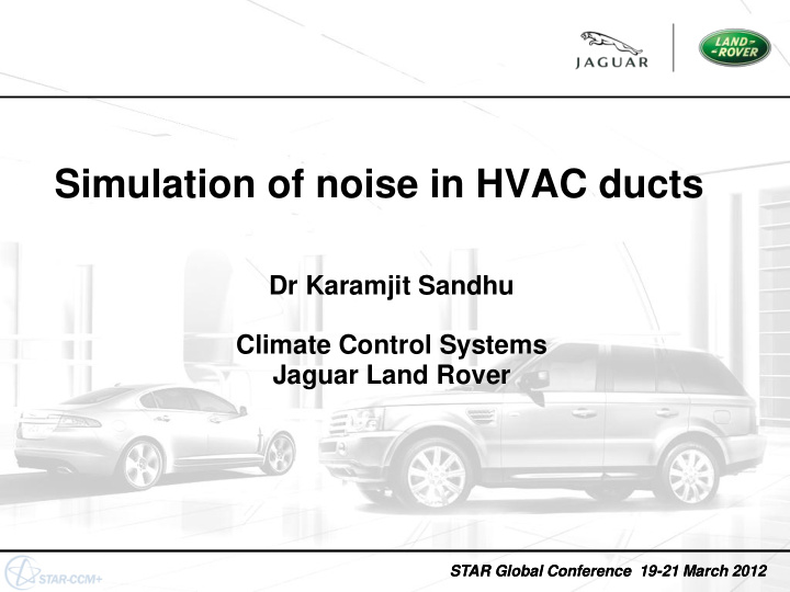 simulation of noise in hvac ducts dr karamjit sandhu