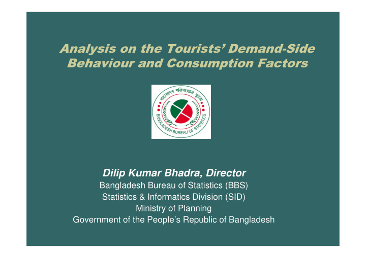 analysis on the tourists demand side behaviour and