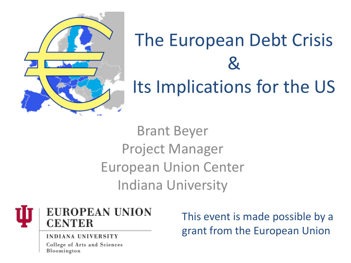 the european debt crisis its implications for the us