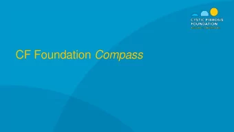 CF Foundation Compass  Jackie Henry  Senior Coordinator CF Foundation Compass  Compass New Compass