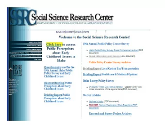 State of the Region Report 2008  State of the Region Report 2008  State of the Region Report 2008