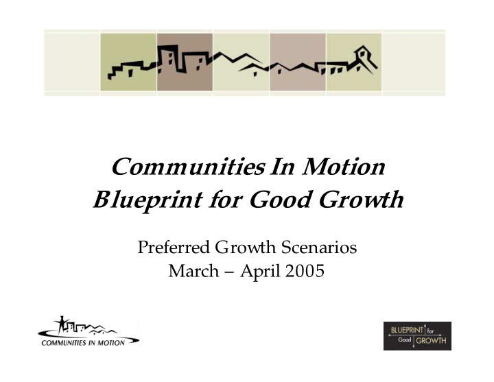 communities in motion blueprint for good growth