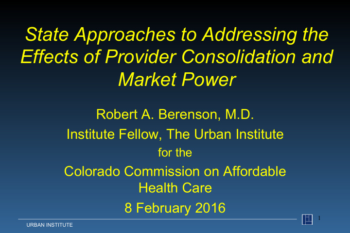 state approaches to addressing the effects of provider
