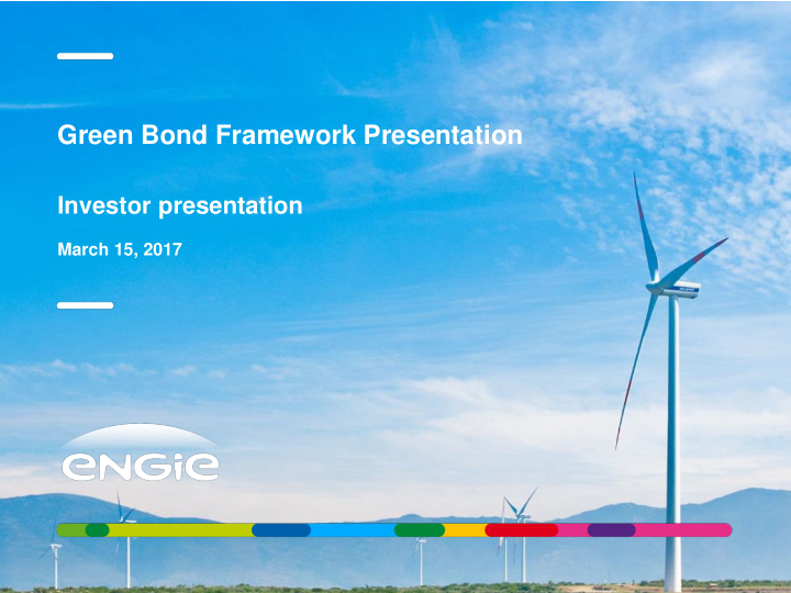 green bond framework presentation