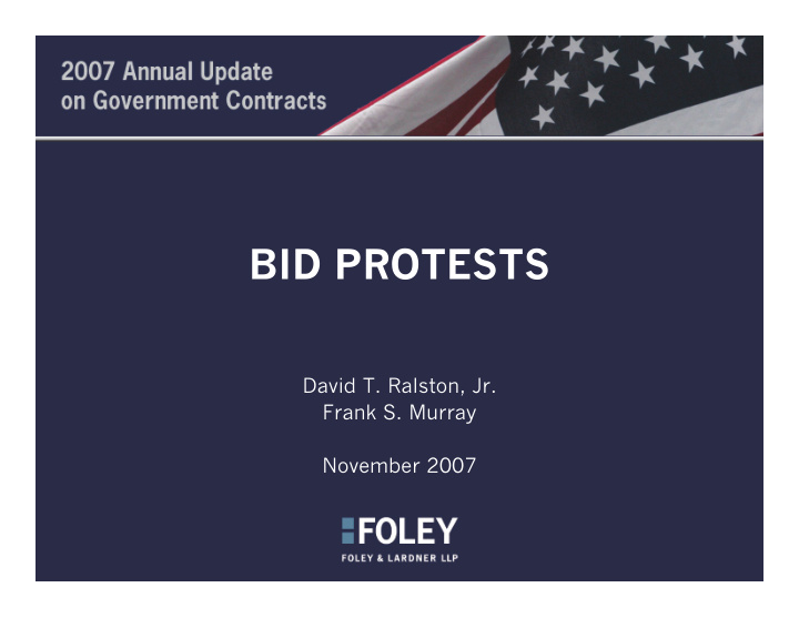 bid protests