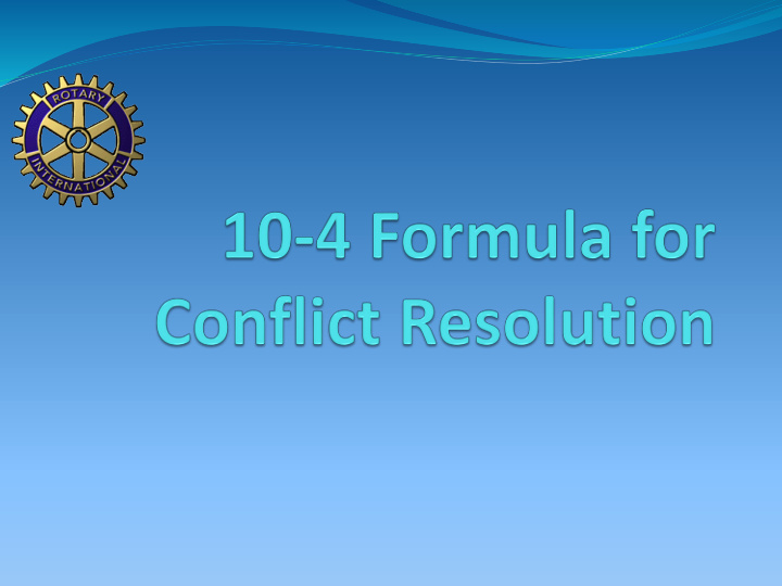 10 steps for resolving conflict