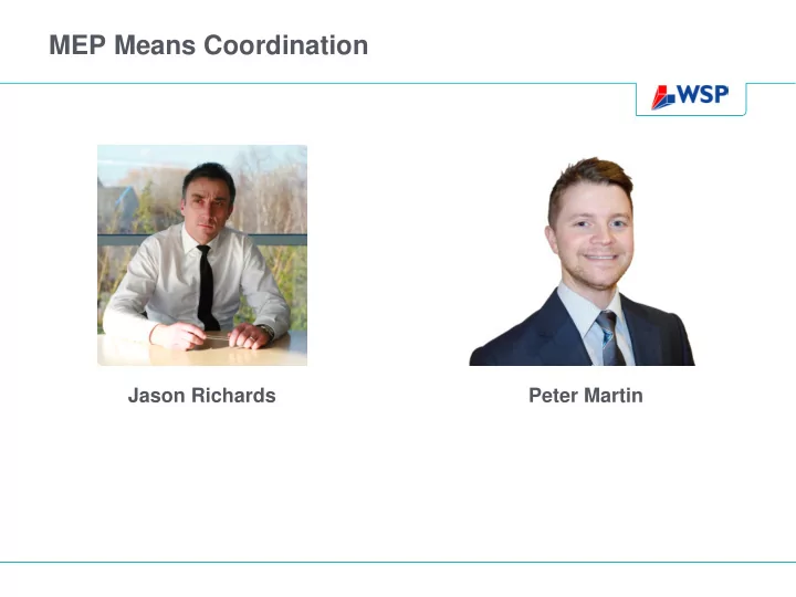 mep means coordination