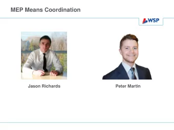 MEP Means Coordination  Jason Richards  Peter Martin  MEP Means Coordination Western Link,