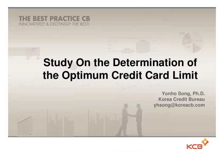 study on the determination of