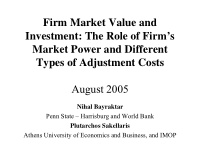 firm market value and investment the role of firm s
