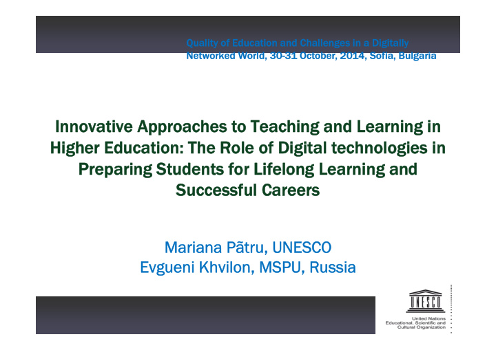 innovative approaches to teaching and learning in