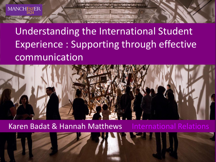 understanding the international student experience