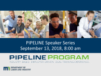pipeline speaker series september 13 2018 8 00 am speaker