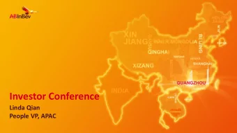 Investor Conference  Linda Qian  People VP, APAC  Personal Introduction  Connection with Strategy