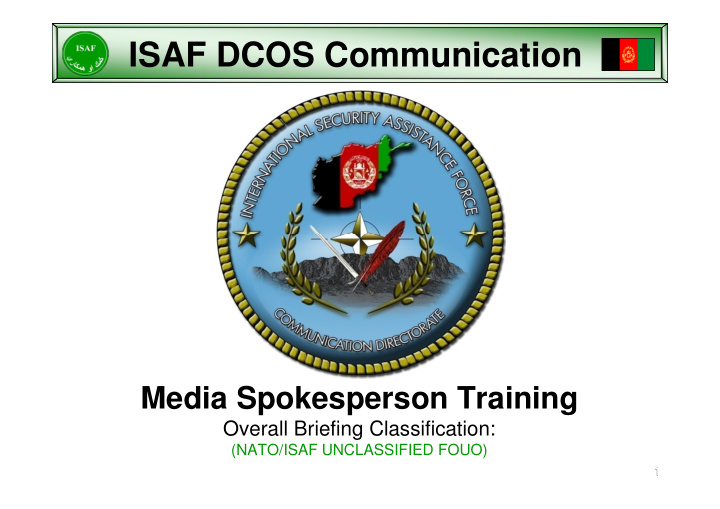 isaf dcos communication