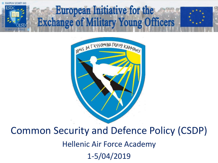 common security and defence policy csdp