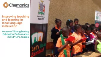 Improving teaching  and learning in  local language  instruction  A case of Strengthening