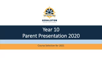 Course Selection for 2021  Welcome  Greg Kelly  Principal  Hazel Snell  Introduction