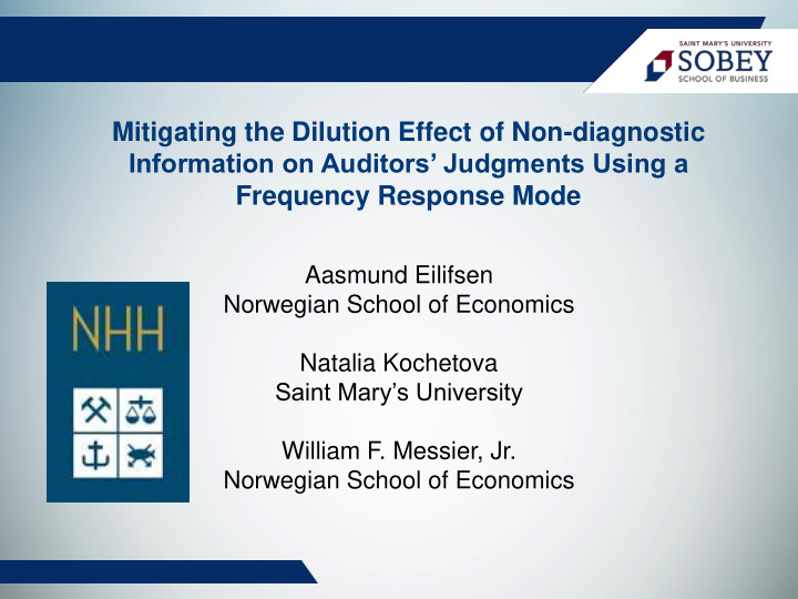 mitigating the dilution effect of non diagnostic