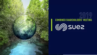 COMBINED SHAREHOLDERS MEETING 2019 Combined Shareholders  Meeting  Disclaimer  This