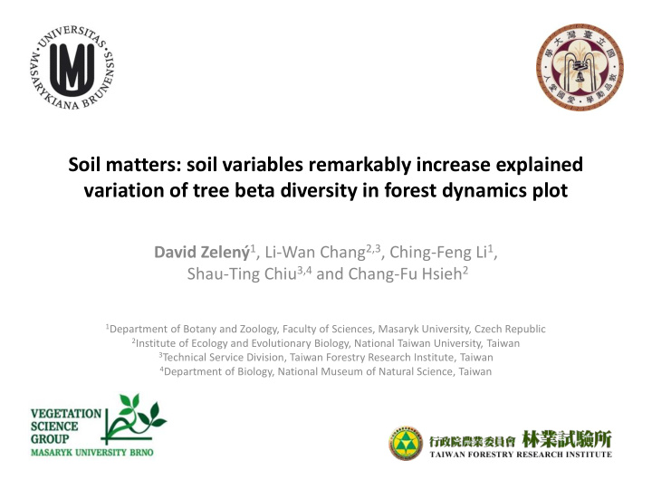 soil matters soil variables remarkably increase explained