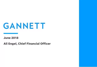 June 2018  Ali Engel, Chief Financial Officer  Disclaimers  This presentation may include certain