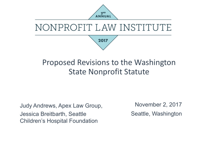 proposed revisions to the washington state nonprofit