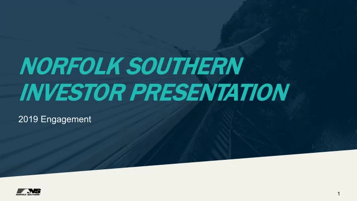 norfolk souther ern inves estor p presen entation