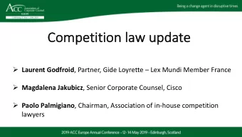 Click to add title  Laurent Godfroid , Partner, Gide Loyrette  Lex Mundi Member France  Click