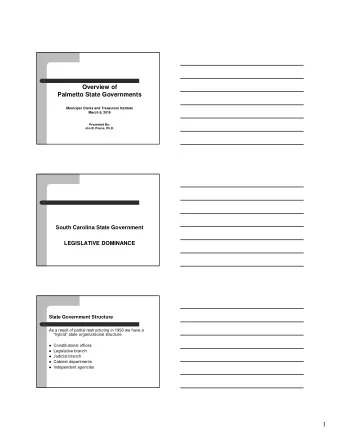1  Major Changes and Impacts  of 1992-93 Restructuring  More than half of state government