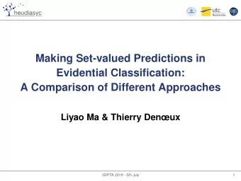 Making Set-valued Predictions in  Evidential Classification:  A Comparison of Different Approaches