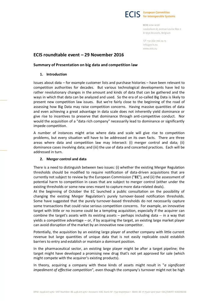 ecis roundtable event 29 november 2016
