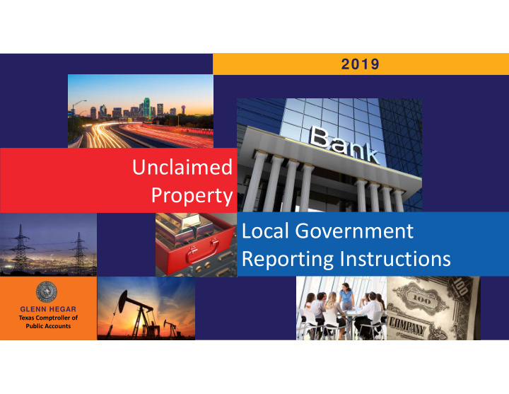 unclaimed property local government reporting instructions