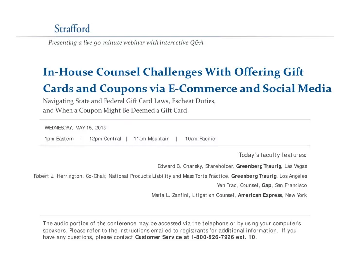 in house counsel challenges with offering gift cards and