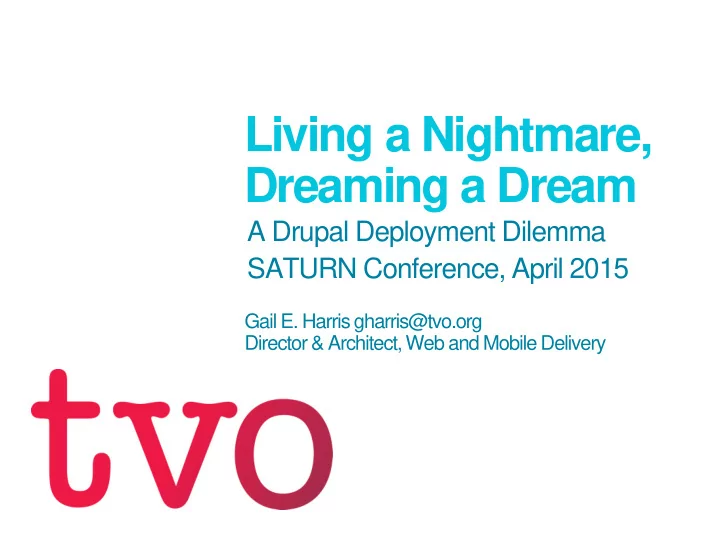living a nightmare dreaming a dream