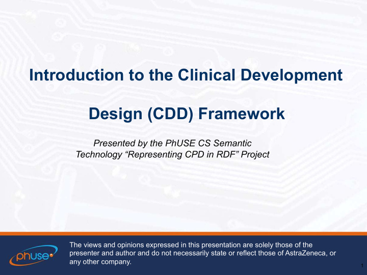 introduction to the clinical development design cdd