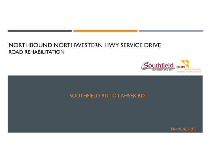northbound northwestern hwy service drive