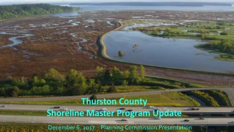 Thurston County  Shoreline Master Program Update  December 6, 2017  Planning Commission