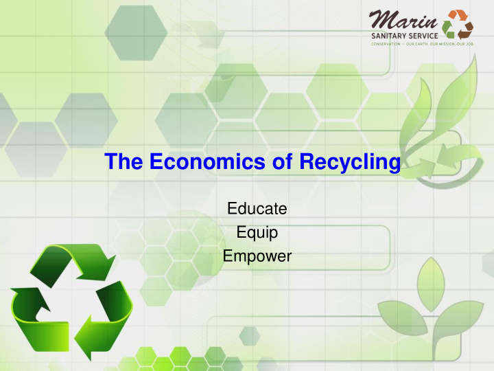 the economics of recycling