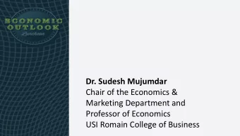 Chair of the Economics &amp;  Marketing Department and  Professor of Economics  USI Romain College