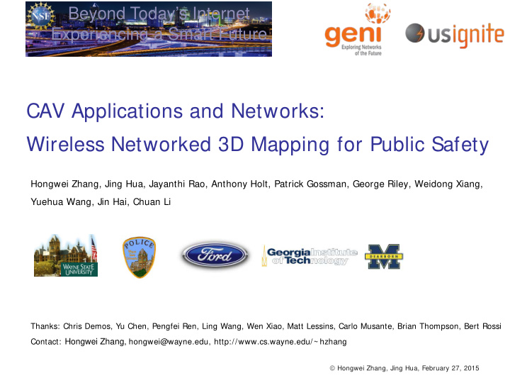 cav applications and networks wireless networked 3d