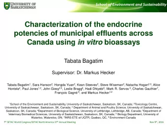 Characterization of the endocrine  potencies of municipal effluents across Canada using in vitro