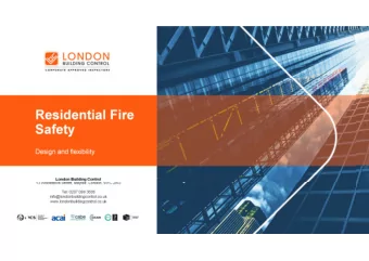 Residential Fire  Safety  Design and flexibility  London Building Control  13 Woodstock Street,