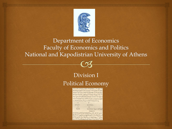 division i political economy