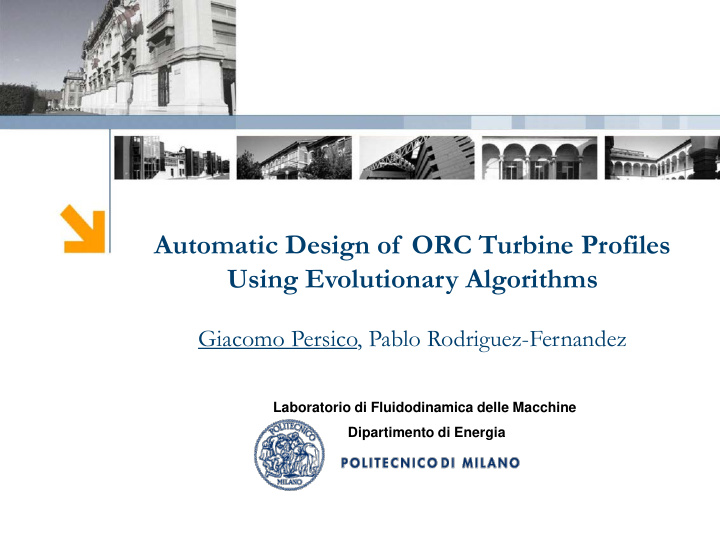 automatic design of orc turbine profiles using