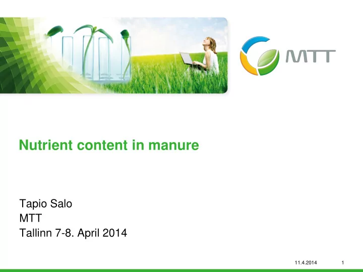 nutrient content in manure