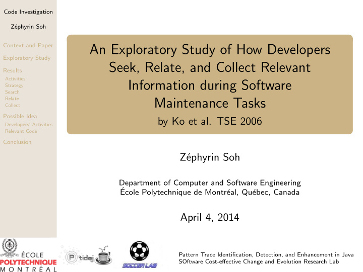 an exploratory study of how developers