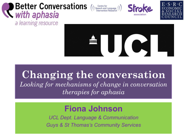 changing the conversation