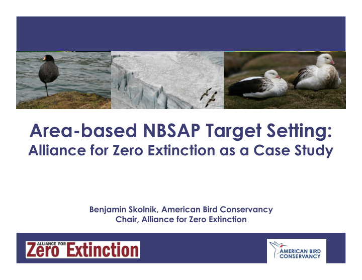 area based nbsap target setting area based nbsap target