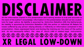XR LEGAL LOW-DOWN  OUTLINE  1  CHECK-IN  ACTION: PRACTICAL INFO  4  disclaimer  yourself and your
